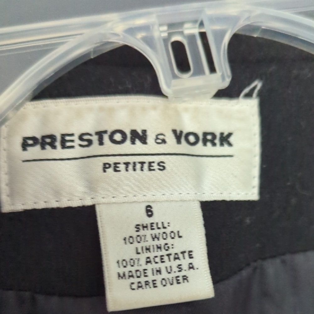 Preston & York Black Petite Wool Coat - Picture 2 of 7